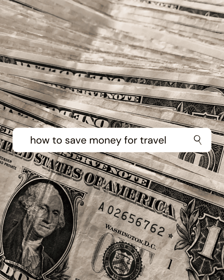 how to save money for travel