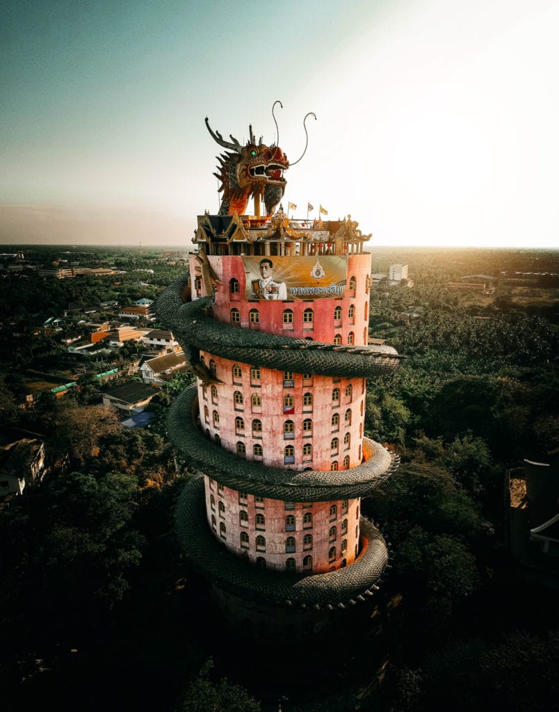 Wat Samphran Bangkok Thailand known as the Dragon Temple