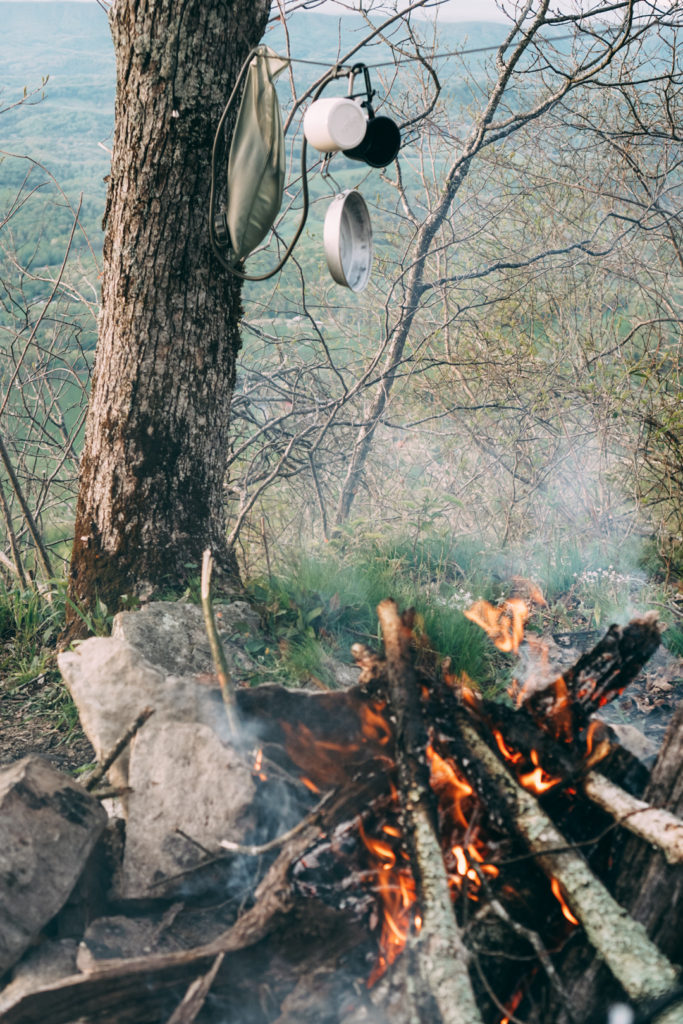 Morning campfire