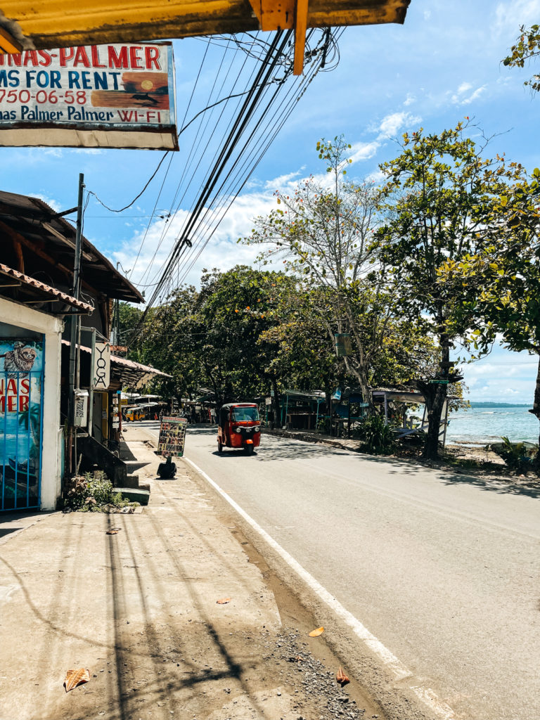 Tuk tus in Puerto Viejo town in Costa Rica