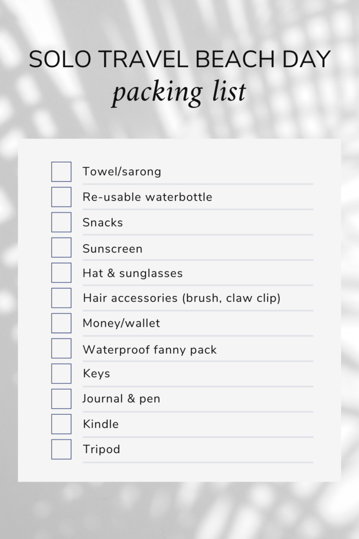 What to Bring When Going to the Beach Alone Caroline Rose Travel