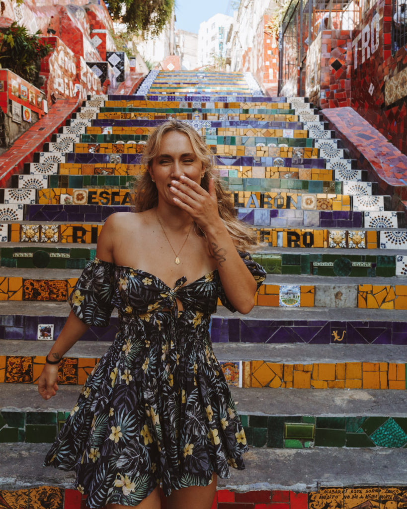 Photoshoot at the selaron steps in Rio de Janeiro