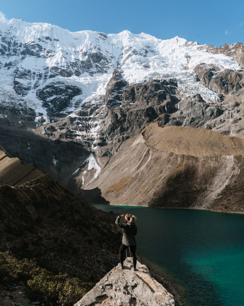 Humantay lake in Peru on the Salkantay Trek