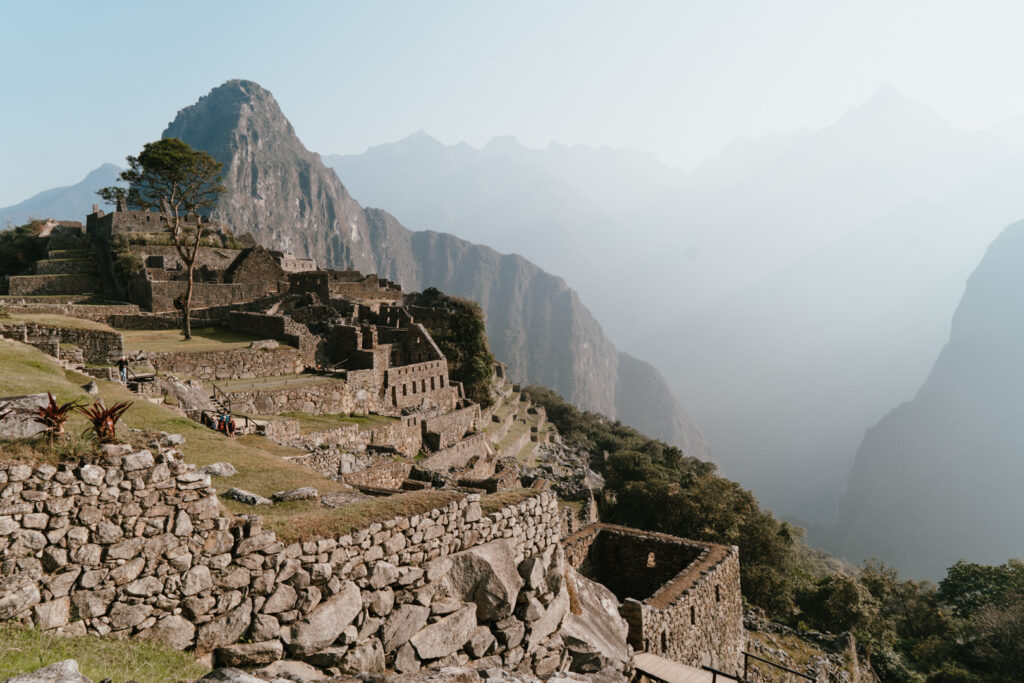 Side view of Machu Picchu