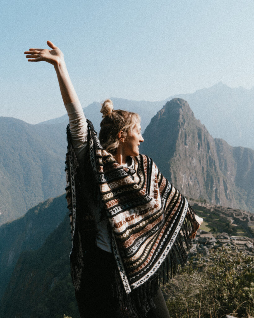 Solo traveler in Machu Picchu