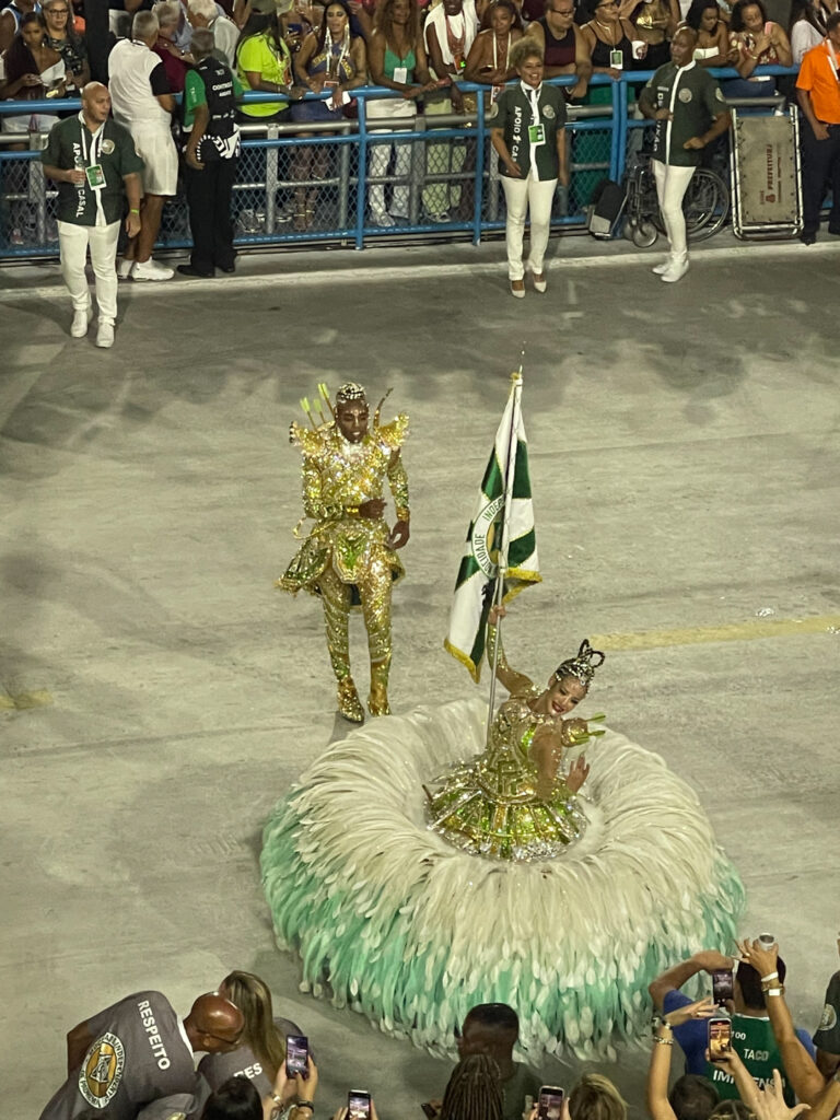 Dancers during the Sambadrome Parade in Rio de Janeiro Carnival