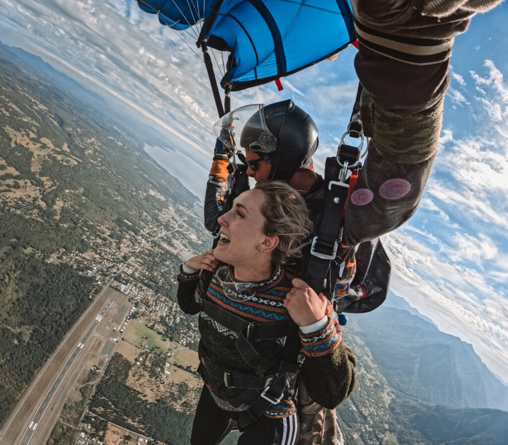 Skydiving in Pucon Chile