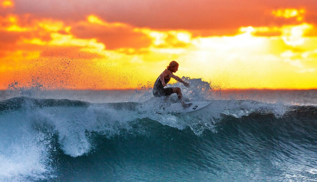 Man surfing in Costa Rica