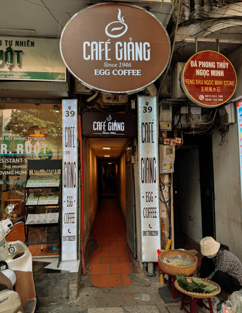 Cafe Giang entrance Hanoi