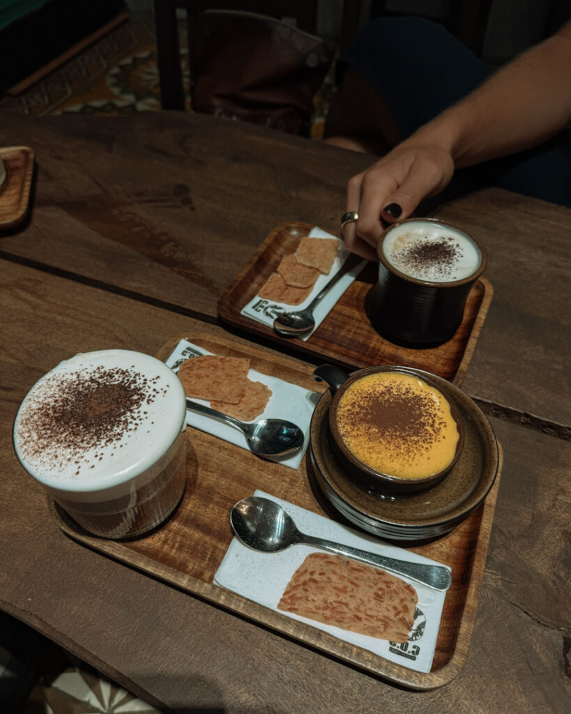 Coconut and egg coffee at COC Legacy Coffee, in Hanoi, Vietnam
